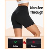 Aoliks 4 Pack 8″/5″ Biker Shorts Women Tummy Control, High Waisted Workout Gym Shorts for Athletic Yoga Running