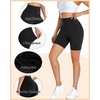 Aoliks 4 Pack 8″/5″ Biker Shorts Women Tummy Control, High Waisted Workout Gym Shorts for Athletic Yoga Running
