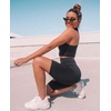 Aoliks Biker Shorts Women with Pockets – 8″ High Waisted Tummy Control Running Workout Spandex Gym Volleyball Yoga Shorts