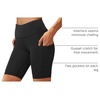 Aoliks Biker Shorts Women with Pockets – 8″ High Waisted Tummy Control Running Workout Spandex Gym Volleyball Yoga Shorts