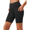 Aoliks Biker Shorts Women with Pockets – 8″ High Waisted Tummy Control Running Workout Spandex Gym Volleyball Yoga Shorts