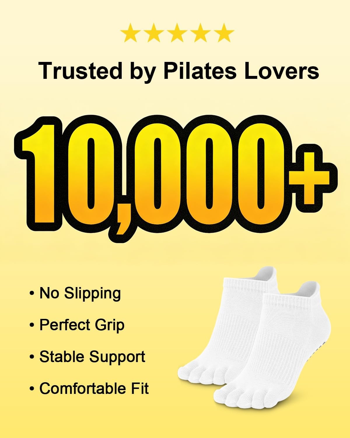 image:imageAoliks 6 Pairs Pilates Grip Socks for Women Nonslip Yoga Athletic Socks for Barre Ballet Barefoot Workout HospitalMulticolor 045