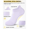 Aoliks 6 Pairs Pilates Grip Socks for Women, Non-slip Yoga Athletic Socks for Barre Ballet Barefoot Workout Hospital(Multicolor 01)