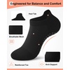 Aoliks 6 Pairs Pilates Grip Socks for Women, Non-slip Yoga Athletic Socks for Barre Ballet Barefoot Workout Hospital(Multicolor 012)