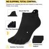 Aoliks 6 Pairs Pilates Grip Socks for Women, Non-slip Yoga Athletic Socks for Barre Ballet Barefoot Workout Hospital(Multicolor 045)