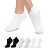 Aoliks 6 Pairs Pilates Grip Socks for Women, Non-slip Yoga Athletic Socks for Barre Ballet Barefoot Workout Hospital(Multicolor 012)