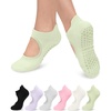 Aoliks Pilates Socks with Grips for Women, Yoga Socks for Ballet Barefoot Workout Athletic Socks
